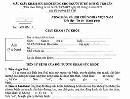 Mẫu Khám Sức Khoẻ Tokutei